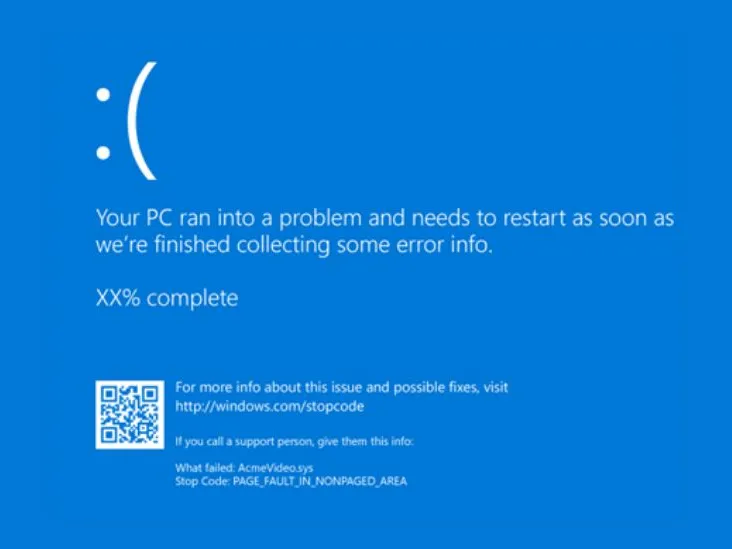 schermata blu della morte windows 11