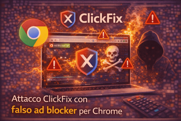 Attacco Click Fix il falso ad blocker per Chrome che inganna gli utenti
