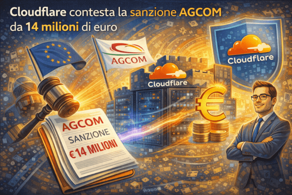 Cloudflare contesta la sanzione AGCOM da 14 milioni di euro