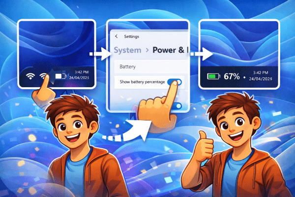 Come attivare la percentuale della batteria in Windows 11