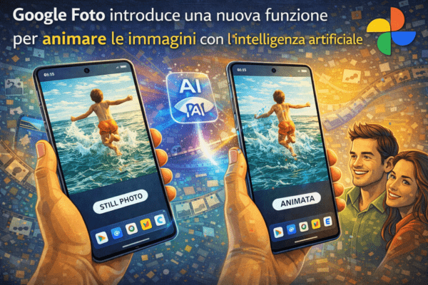 Google Foto introduce una nuova funzione per animare le immagini con l’intelligenza artificiale