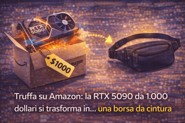La truffa che fa discutere ordina una RTX 5090 su Amazon e riceve una borsa da cintura