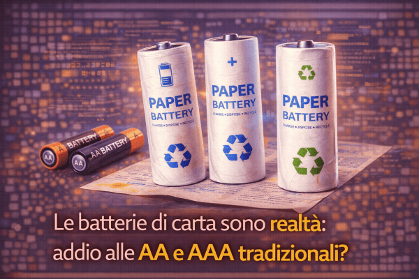 Le batterie di carta diventano realtà una rivoluzione silenziosa contro AA e AAA