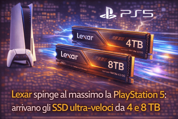 Lexar spinge al massimo la PlayStation 5 arrivano gli SSD ultra veloci da 4 e 8 TB