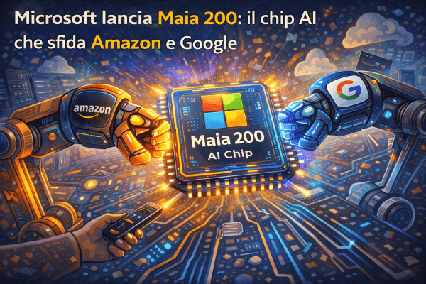 Microsoft presenta Maia 200 la mossa che cambia gli equilibri dei chip AI