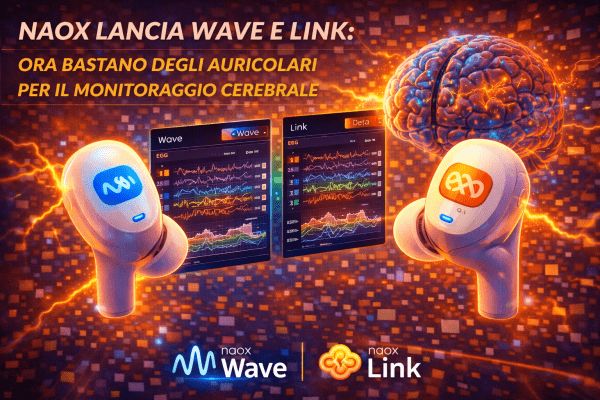 Naox lancia Wave e Link ora bastano degli auricolari per il monitoraggio cerebrale
