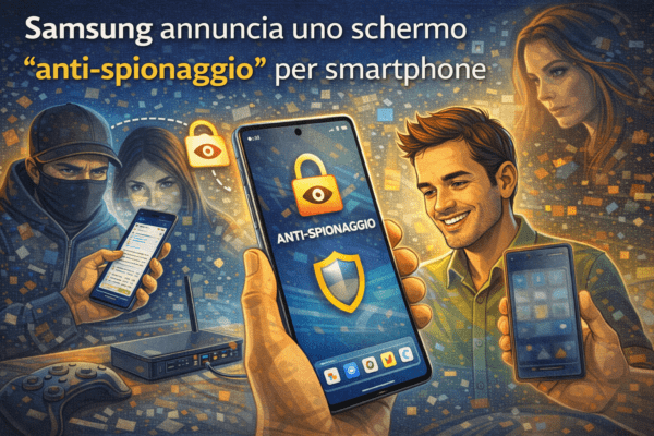Samsung annuncia uno schermo “anti spionaggio” per smartphone