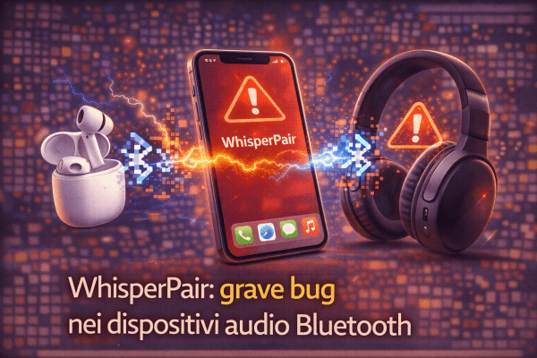 WhisperPair grave bug nei dispositivi audio Bluetooth