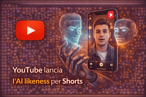 YouTube lancia l’AI likeness per Shorts l’identità digitale diventa replicabile