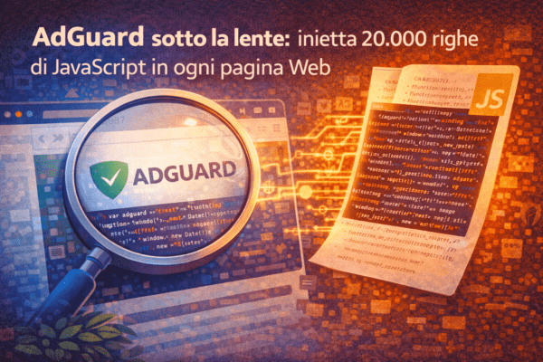 AdGuard sotto la lente inietta 20.000 righe di JavaScript in ogni pagina Web