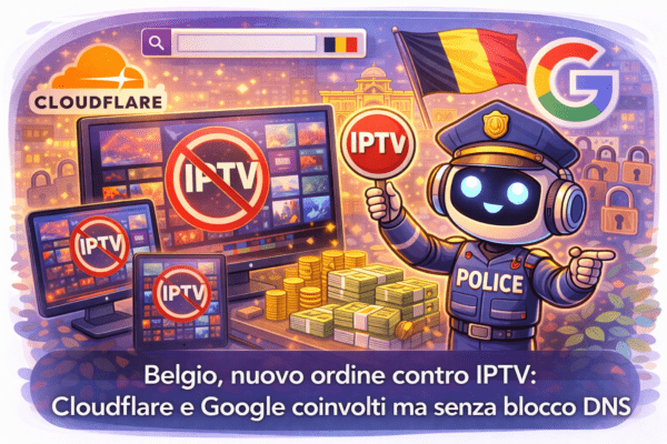 Belgio, nuovo ordine contro IPTV Cloudflare e Google coinvolti ma senza blocco DNS
