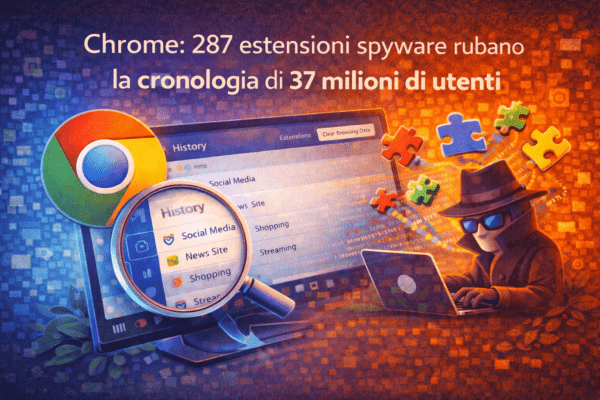 Chrome sotto attacco 287 estensioni spyware avrebbero raccolto la cronologia di milioni di utenti