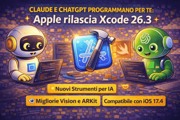 Claude e ChatGPT programmano per te Apple rilascia Xcode 26.3