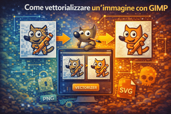 Come vettorializzare un’immagine con GIMP