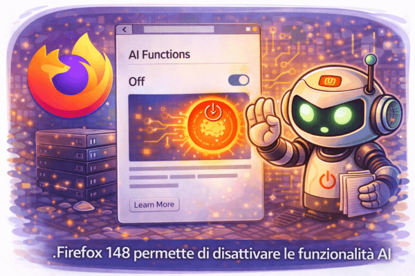 Firefox 148 permette di disattivare le funzionalità AI