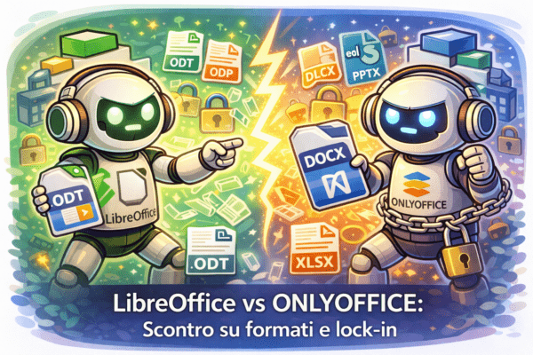 LibreOffice contro ONLYOFFICE scontro su formati dei documenti e lock in