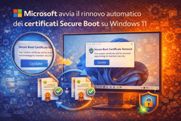Microsoft avvia il rinnovo automatico dei certificati Secure Boot su Windows 11