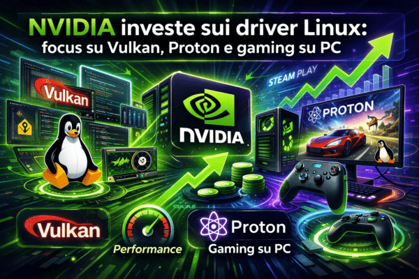NVIDIA investe sui driver Linux focus su Vulkan, Proton e gaming su PC