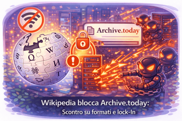 Wikipedia blocca Archive.today dopo un attacco DDoS tensione tra archivi e sicurezza