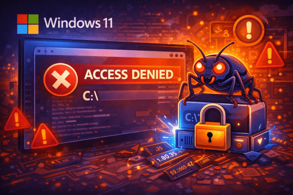 Bug di Windows 11 blocca l’accesso al disco C come si presenta