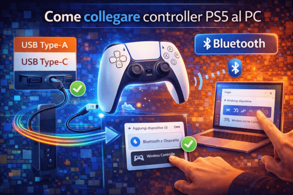 Come collegare controller PS5 al PC