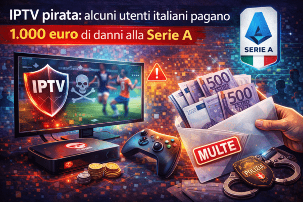 IPTV pirata alcuni utenti italiani pagano 1.000 euro di danni alla Serie A