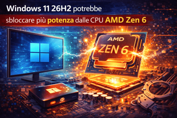 Windows 11 26H2 potrebbe spremere ancora di più le CPU AMD Zen 6