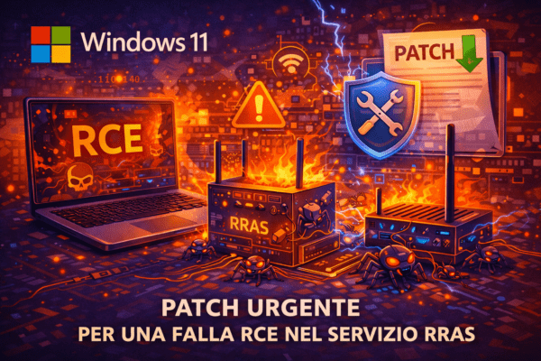 Windows 11 patch urgenteper una falla RCE nel servizio RRAS