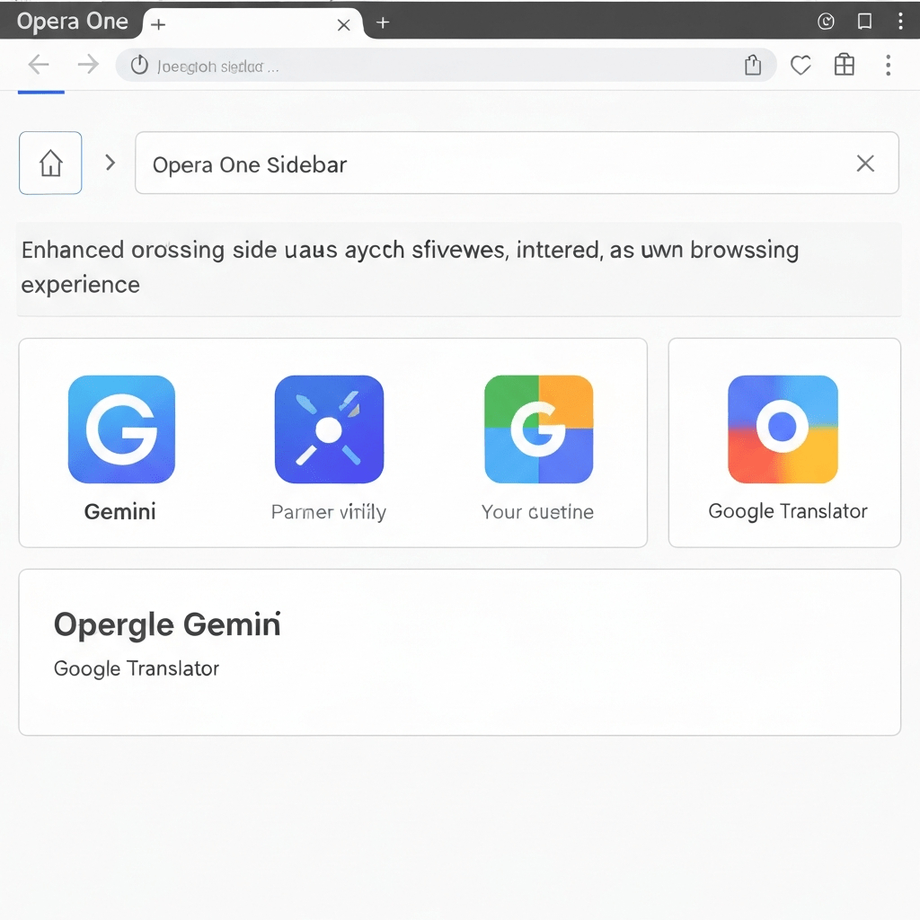 The Opera One browser