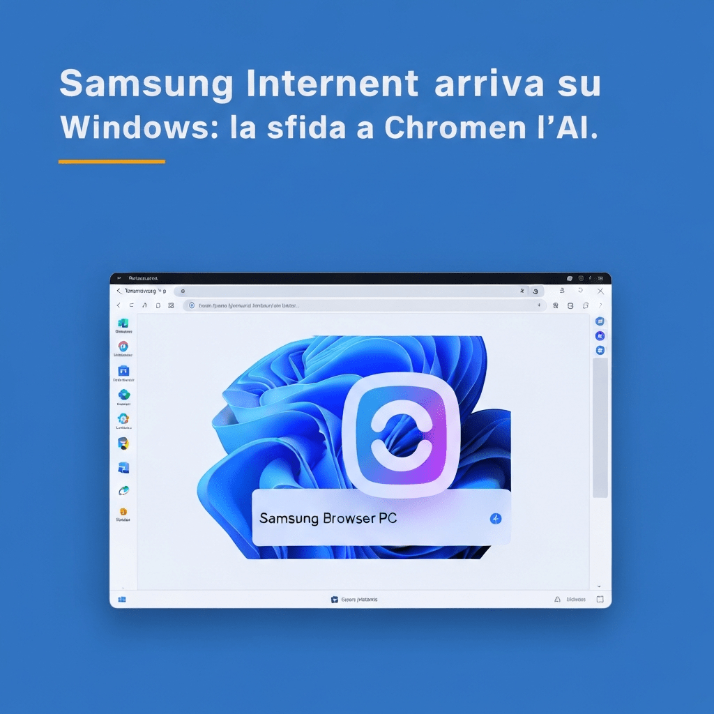 Samsung Internet browser open on a Windows desktop screen.