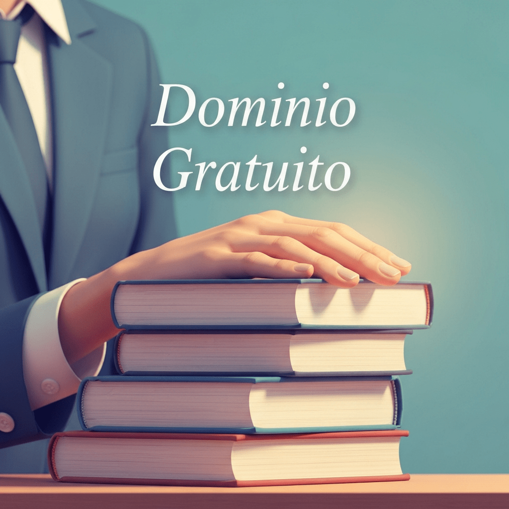Illustrazione di un sito web con un'icona di dominio gratuito.
