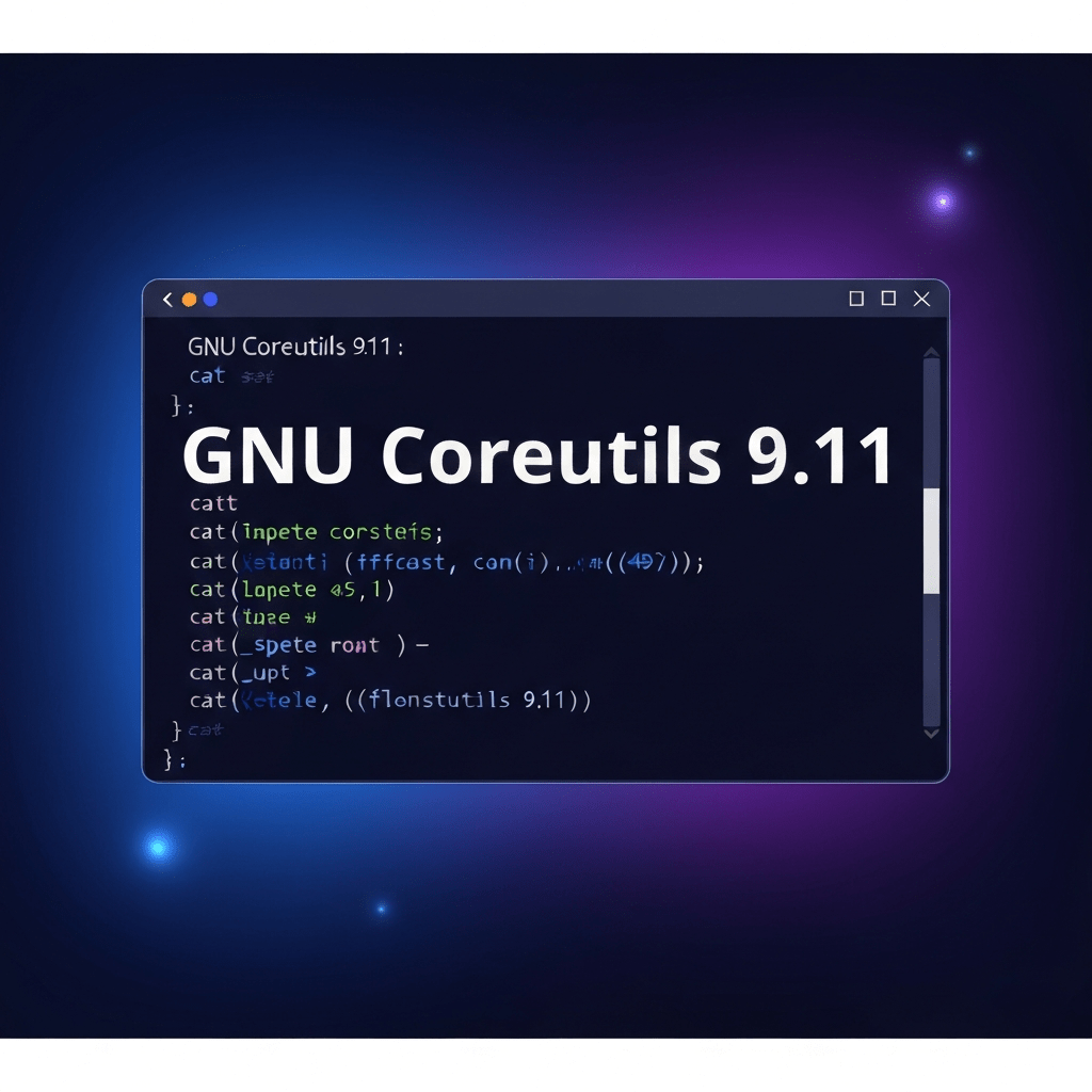 A screenshot of the gnu coreutils cat command output displaying file information in a terminal.