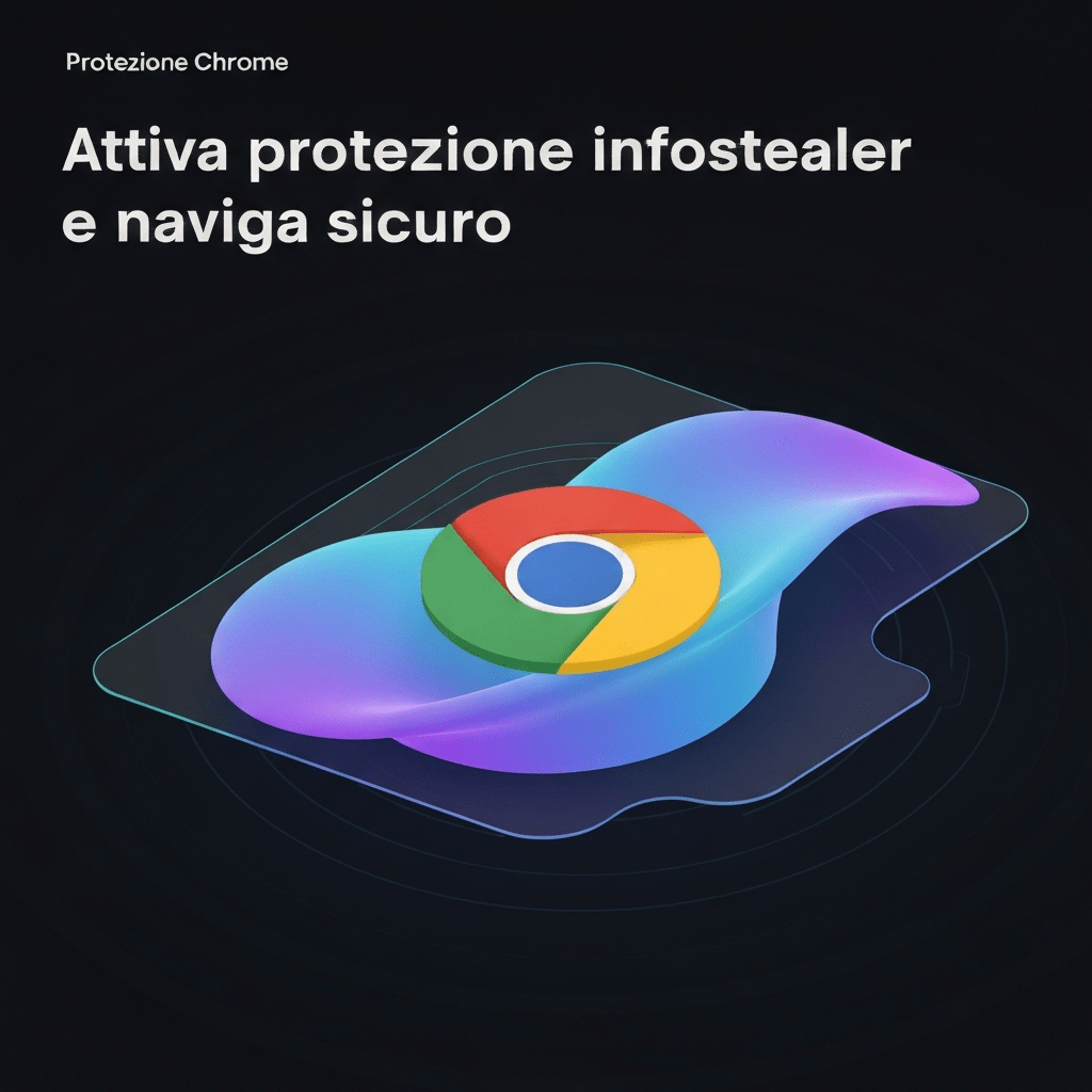Google Chrome activating info stealer protection for safe browsing.