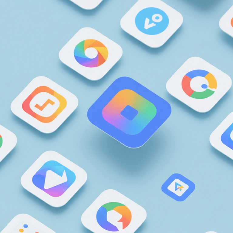Modern Google AI app icon, modern and distinct design.