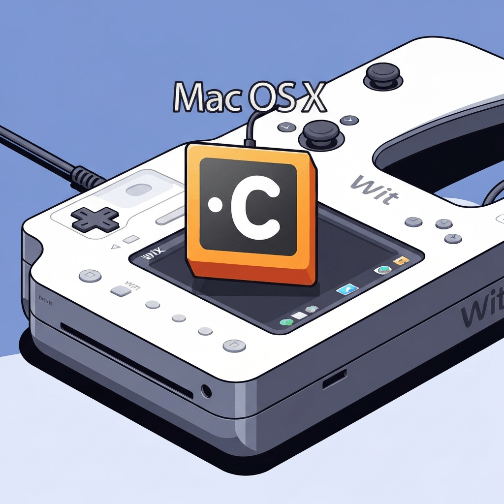 Mac OS X Cheetah running on a Nintendo Wii console.