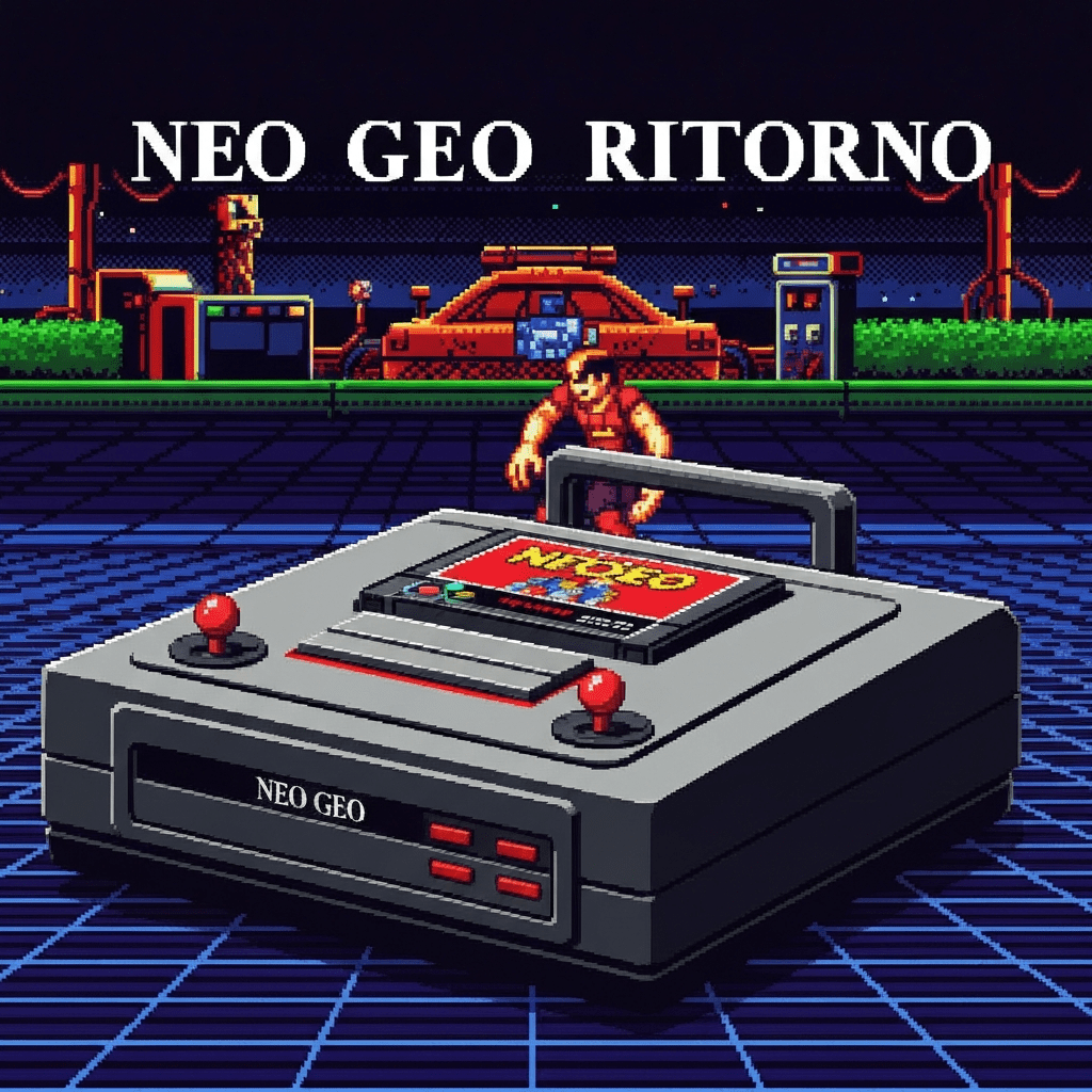 Neo Geo console showing games like Metal Slug.