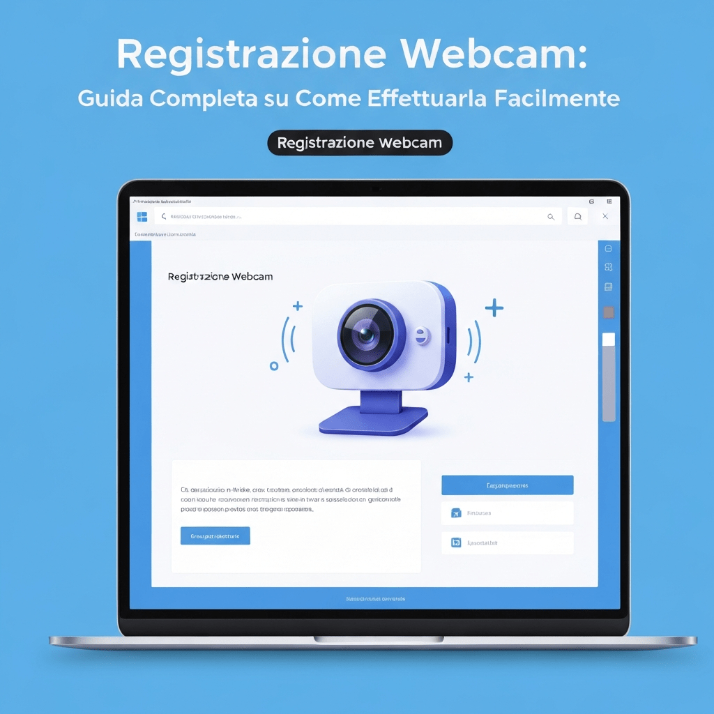 Webcam recording guide: demonstration of software interface.