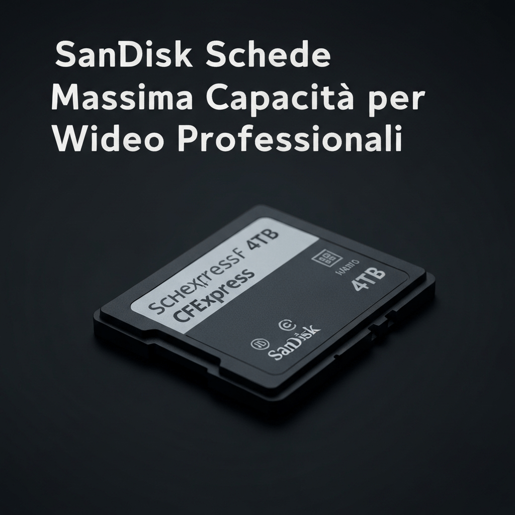 Sandisk CFexpress 4TB card for high-capacity video.