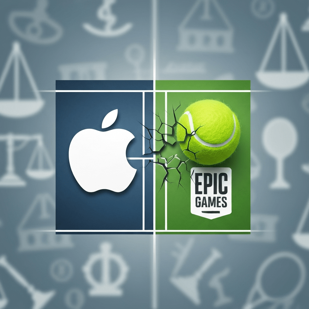 Apple's legal battle with Epic Games over app store practices.