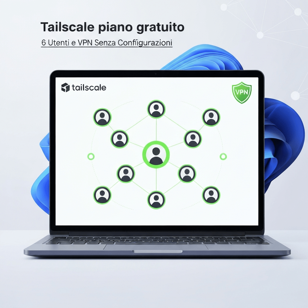 Tailscale VPN client UI with no configuration needed.