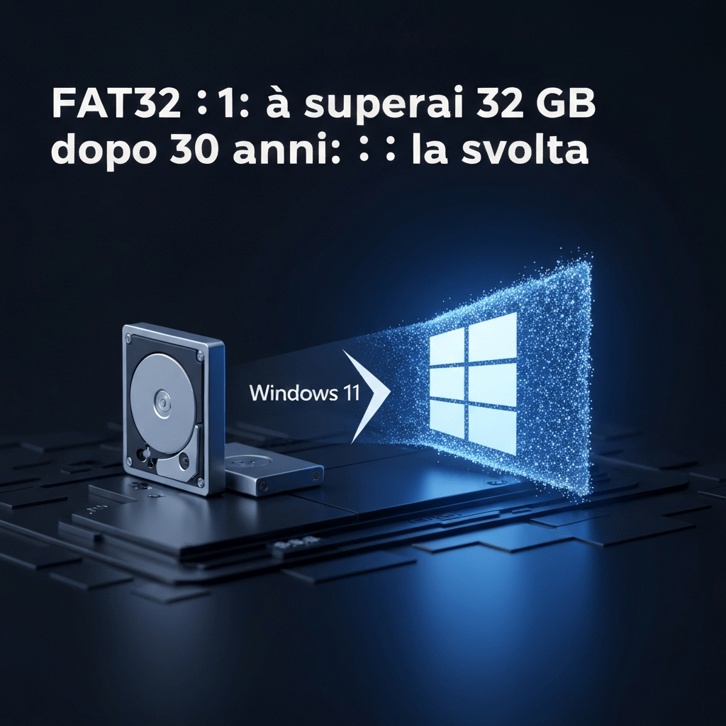 Windows 11 formatting large drives with FAT32.