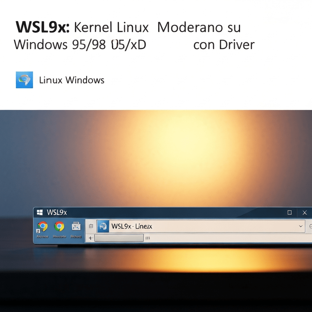 Windows 95/98 kernel running Linux on Windows 95/98.