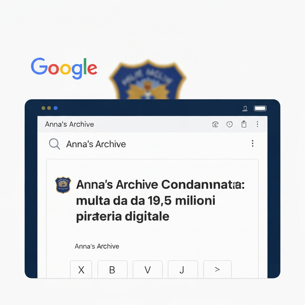 A screenshot of Anna Delvey's archive profile showing a legal notice about a 195 million dollar fine.