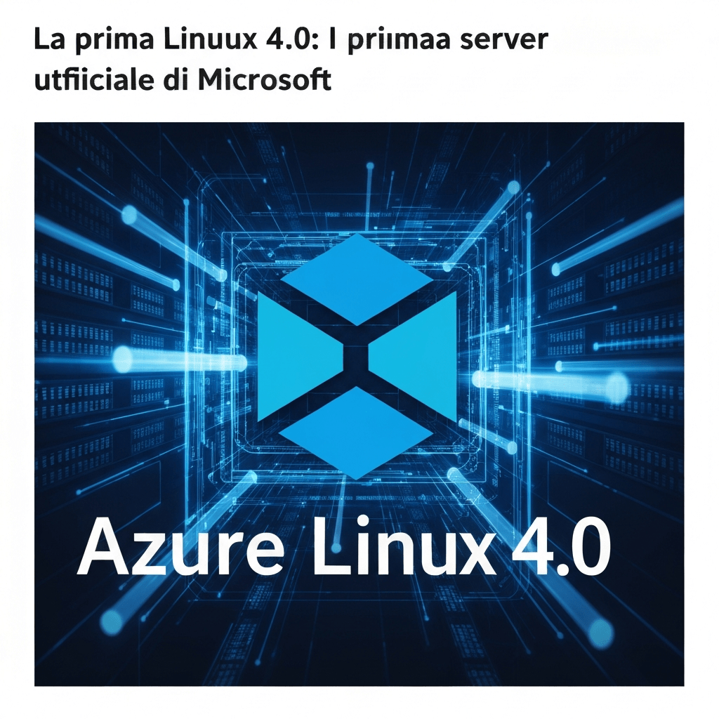 A blue Microsoft Azure logo presented on a dark background, representing the official Azure Linux server distribution.