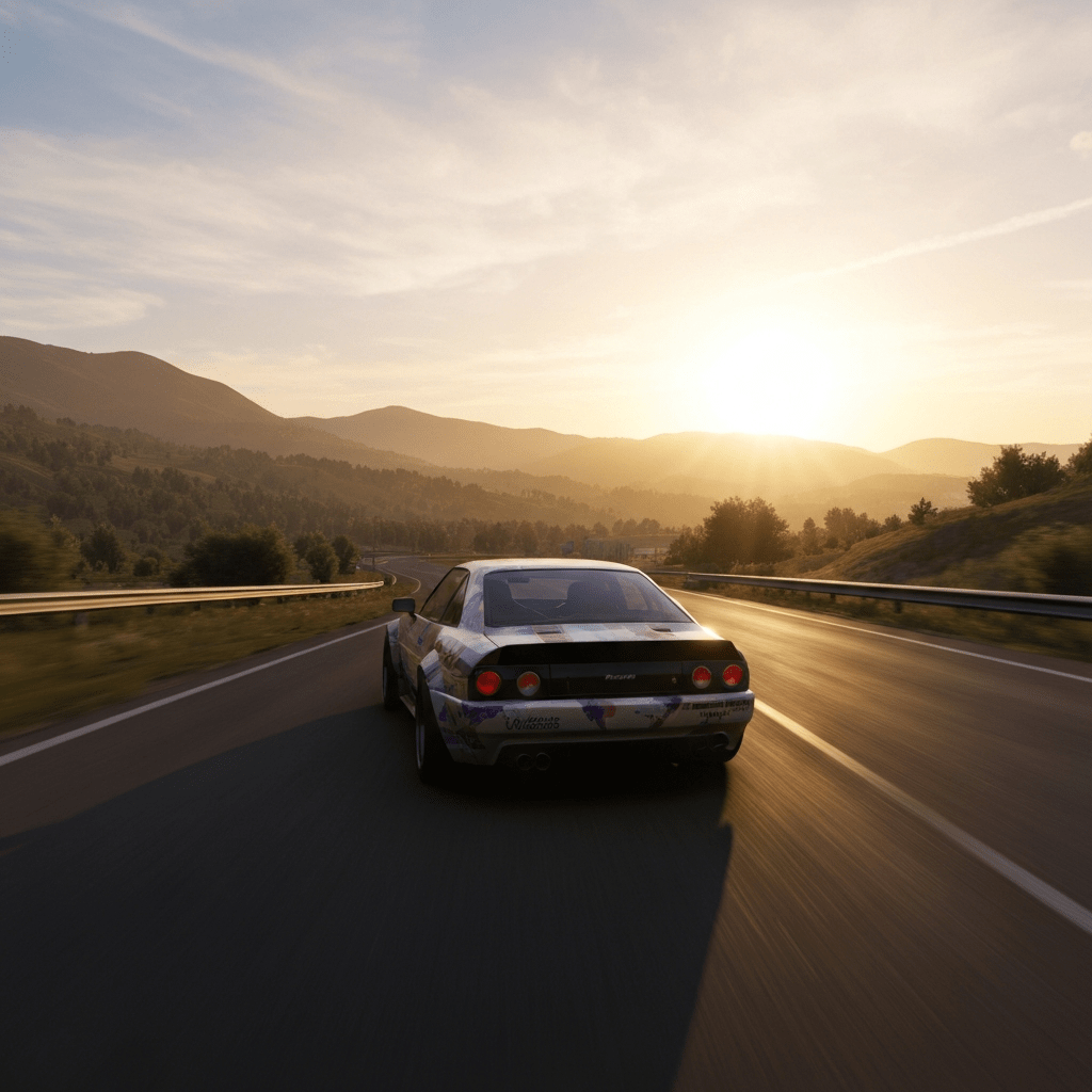 Forza Horizon 5 car with Bowie knife driver goes viral.