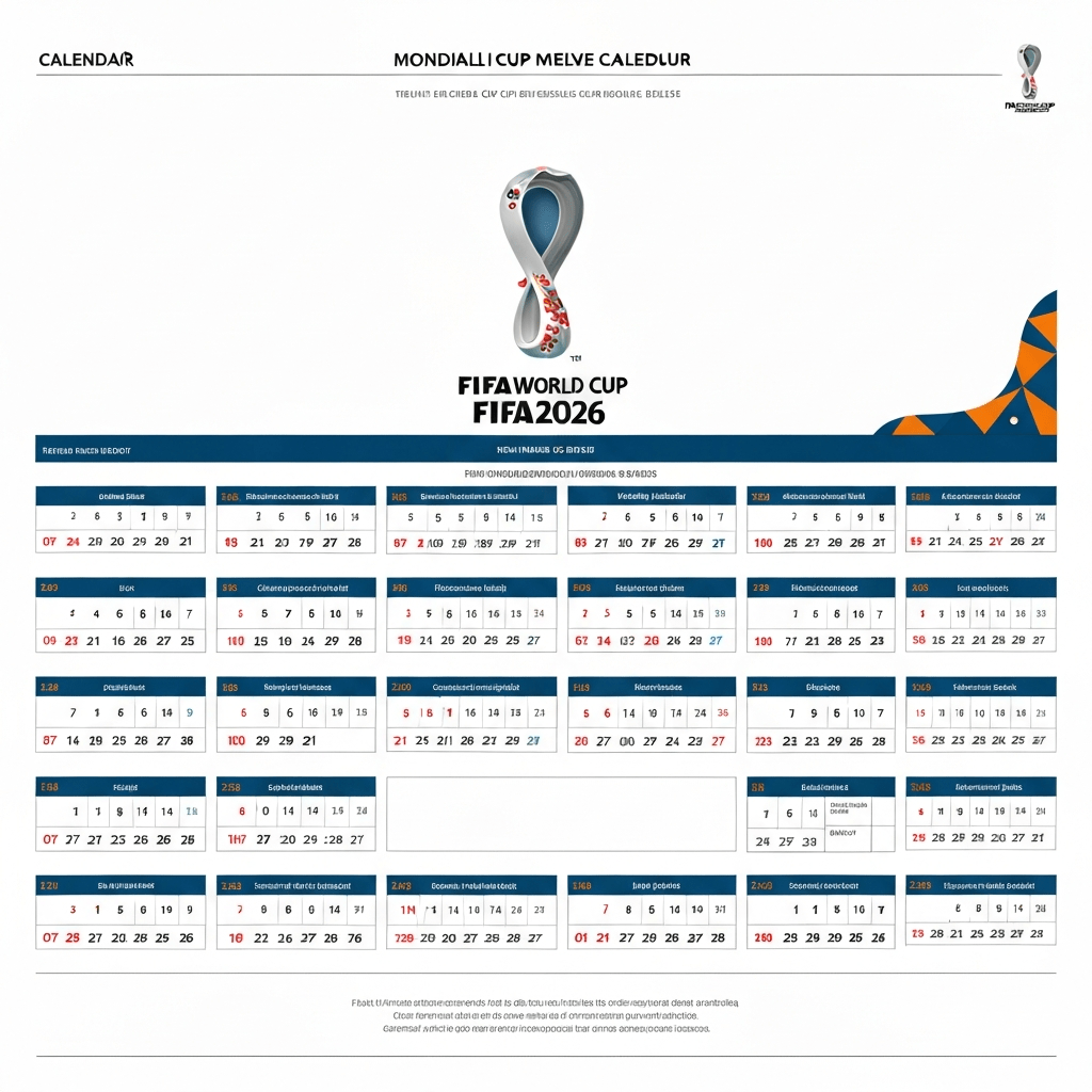 FIFA World Cup 2026 logo with trophy and stadium.