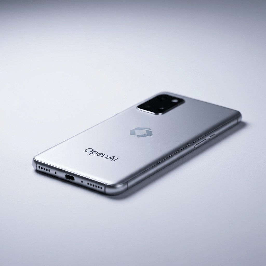 OpenAI smartphone prototype with camera and ports.