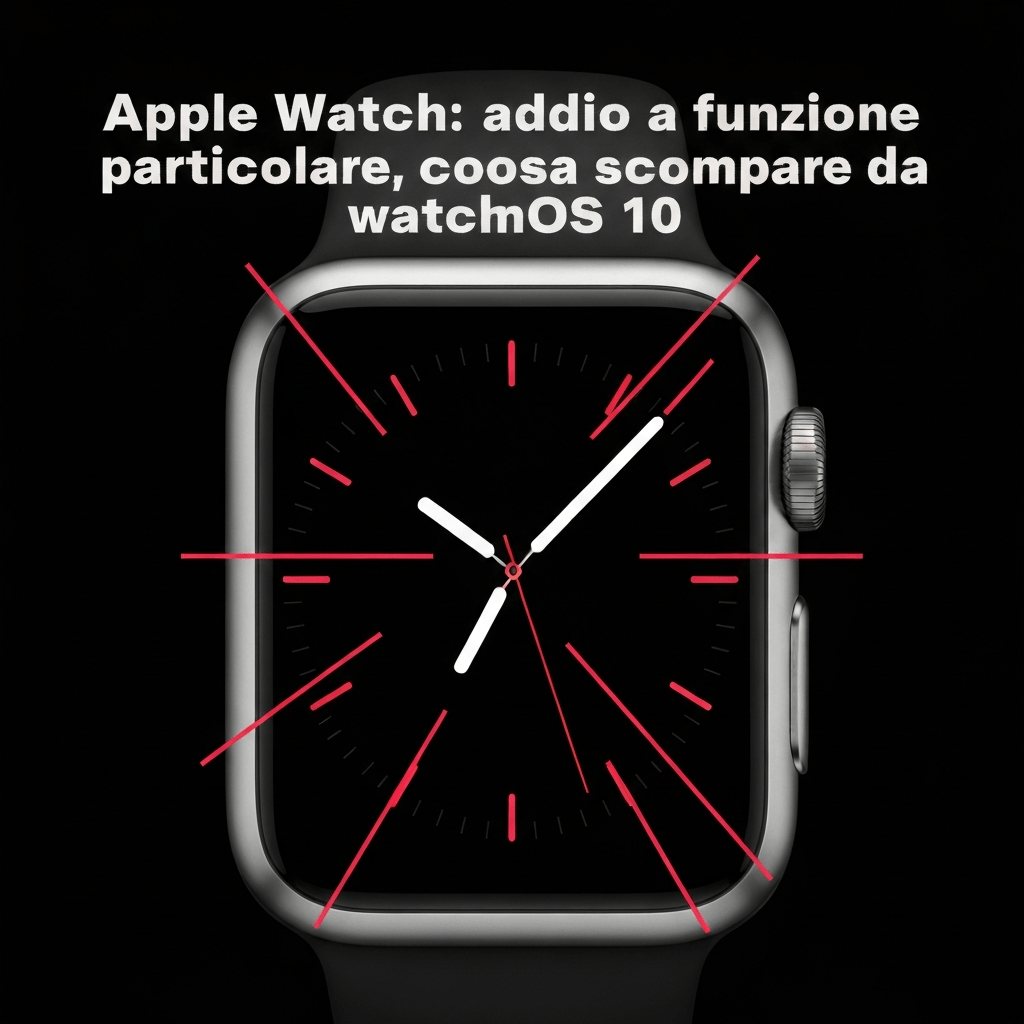 Apple Watch screen showing an alert about a disappearing feature