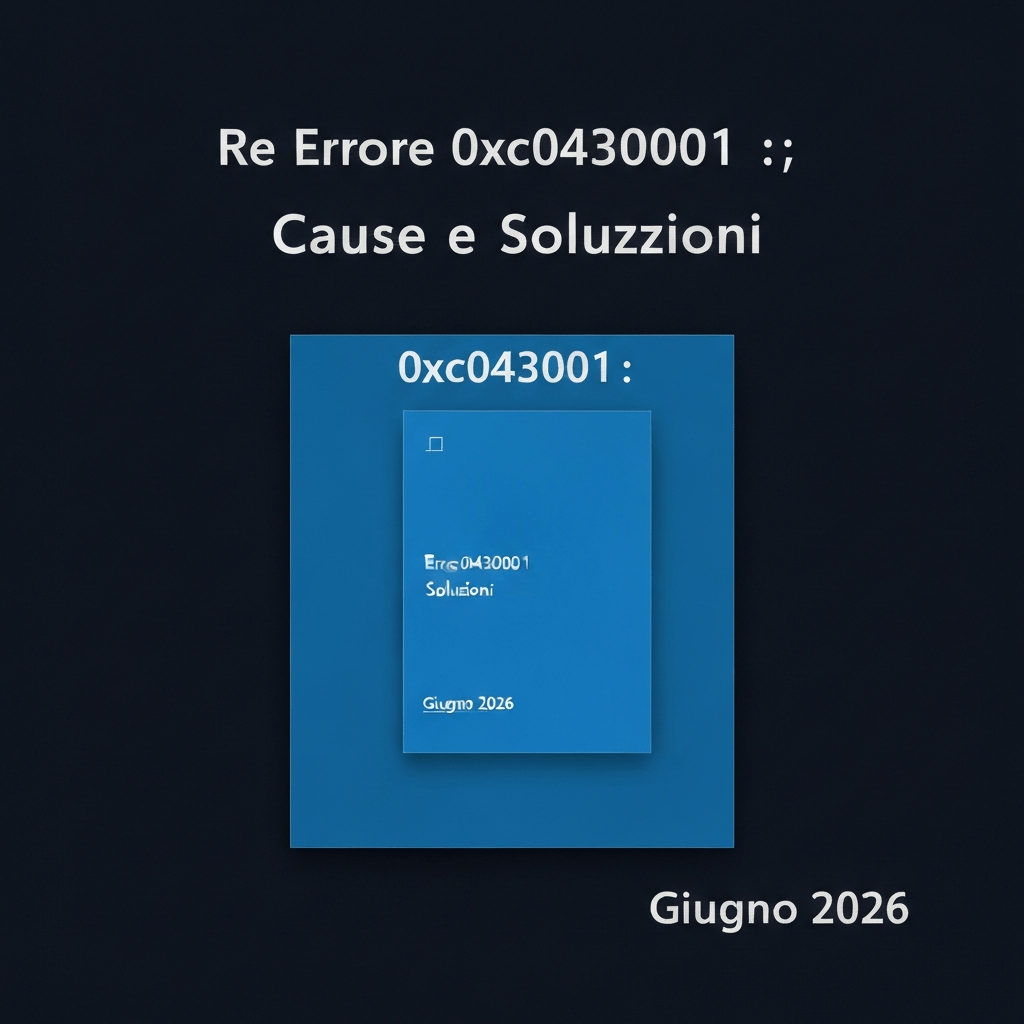 errore 0xc0430001 illustration for Errore Windows 11 0xc0430001: Cause e Soluzioni Aggiornamenti Giugno 2026