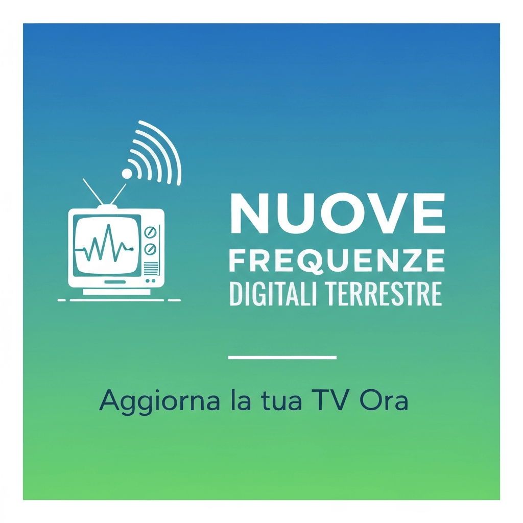 Diagram showing new digital terrestrial TV frequencies in Italy.